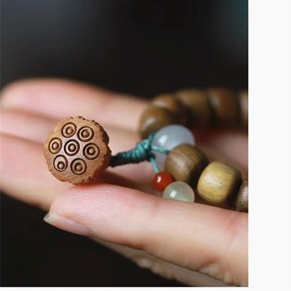 Bracelet tibétain en perles de bois de santal