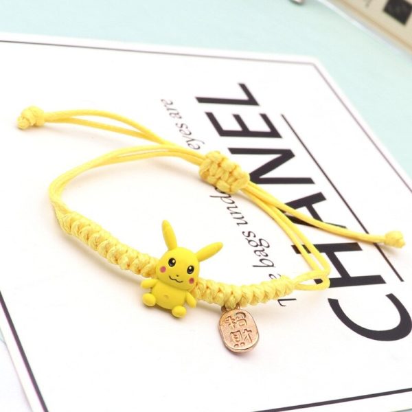 Bracelet Pokémon en corde tressée avec pikachu