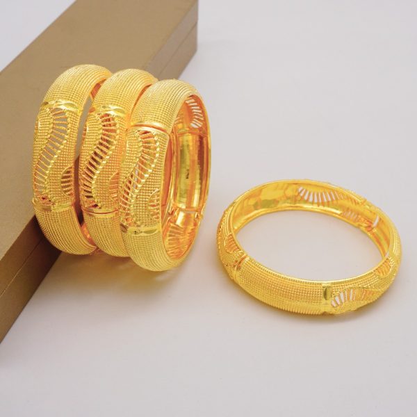 Bracelet africain luxe doré ensemble de 4 pièces