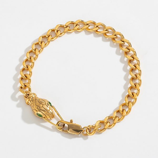 Bracelet serpent gourmette chic dorée