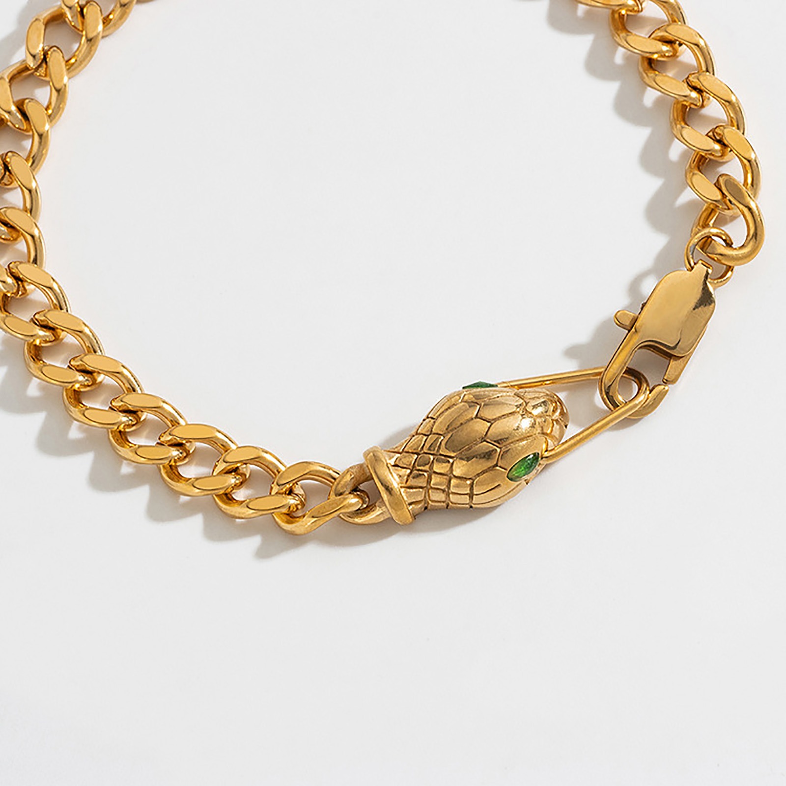 Bracelet spirale cristaux doré