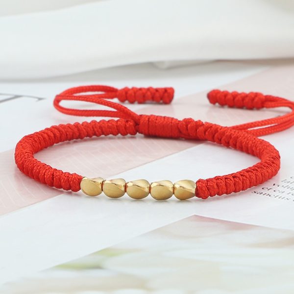 Bracelet bouddhiste en perles de cuivre tibétain