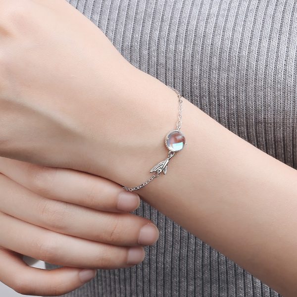 bracelet pierre de lune queue de sirène femme