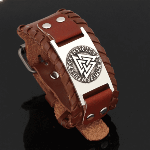 Bracelet viking plaque métal