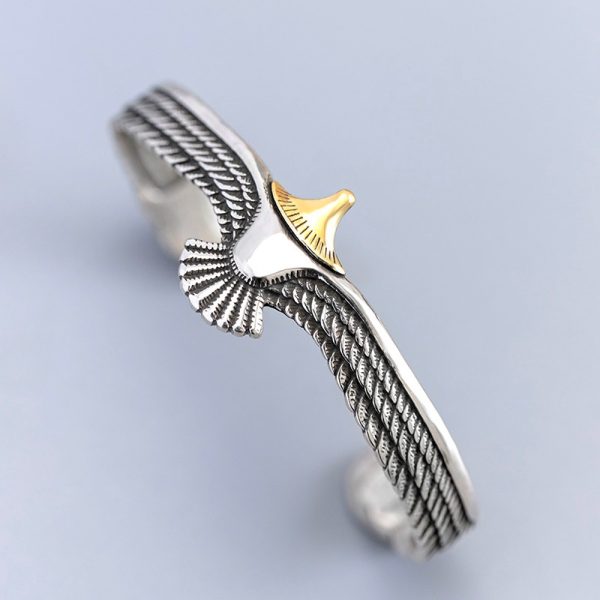 Bracelet viking aigle en métal