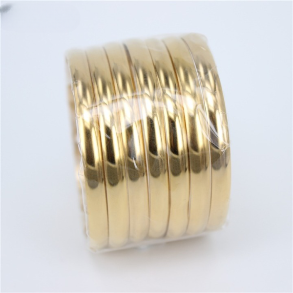 Bracelet semainier anneaux en acier inoxydable or ou argent