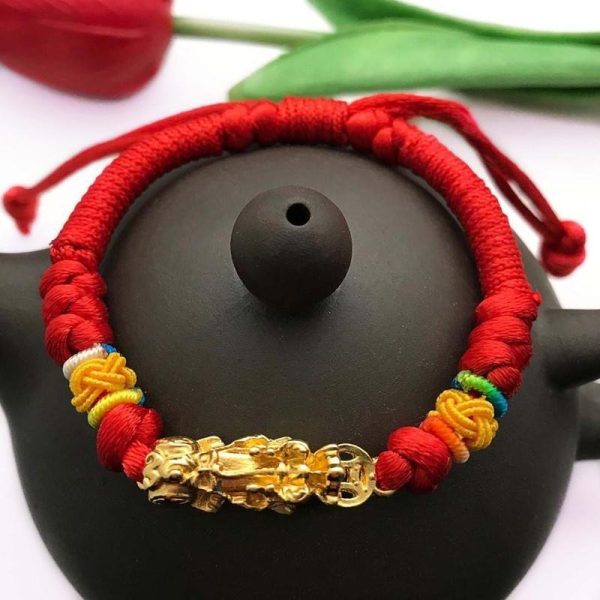 Bracelet bouddhiste Feng Shui rouge