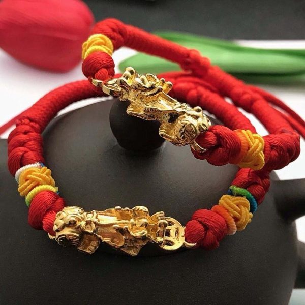 Bracelet bouddhiste Feng Shui rouge