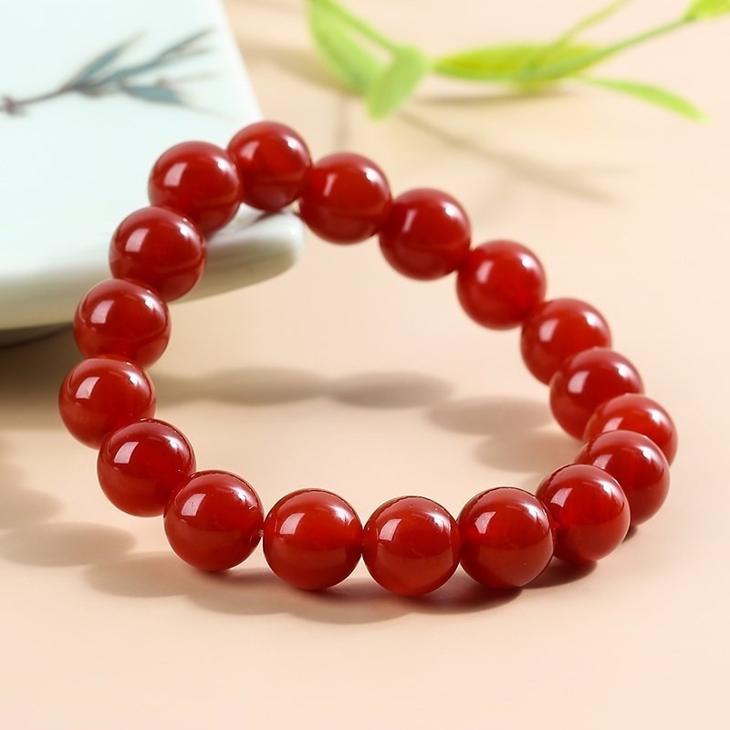 Bracelet cornaline perles rouge du sud