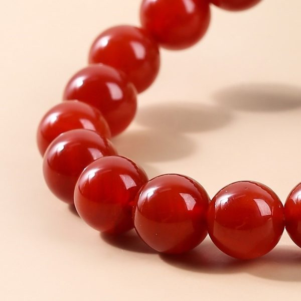 Bracelet cornaline perles rouge du sud